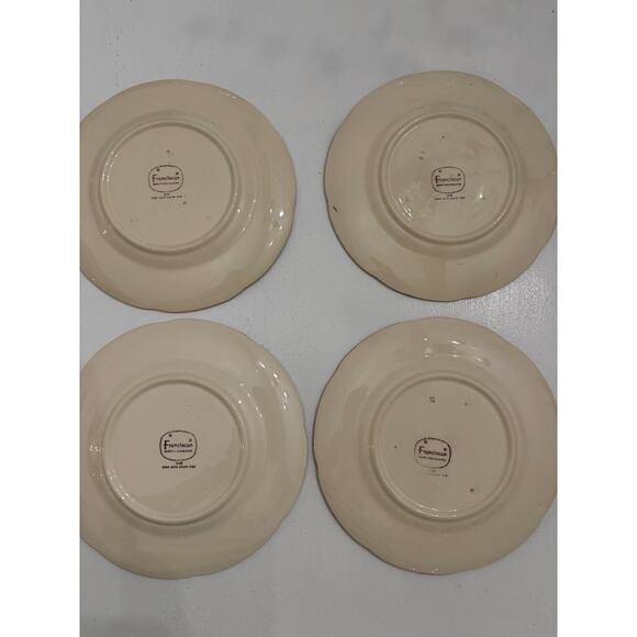 Set of 4 Franciscan Apple Pattern 8” salad plates vintage - Picture 2 of 4